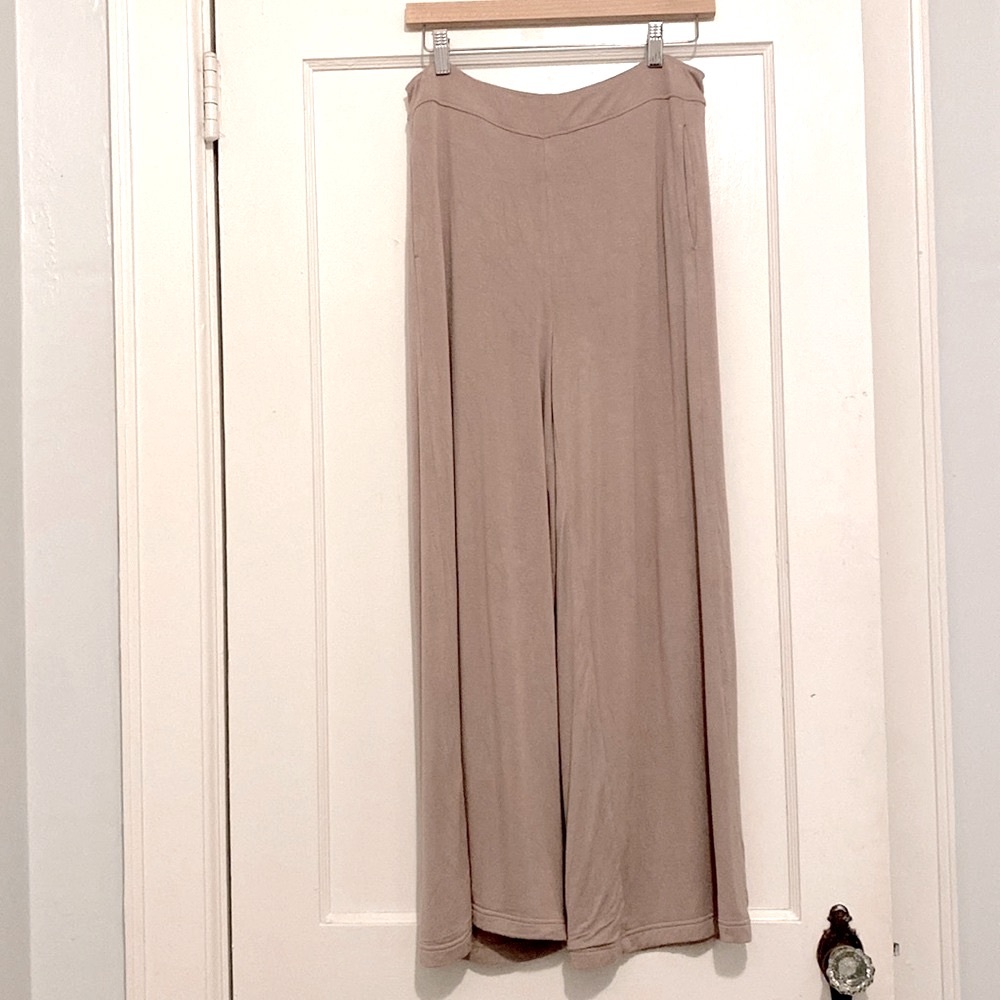 Leze The Label Tan Wide Leg Pants for Effortless Style